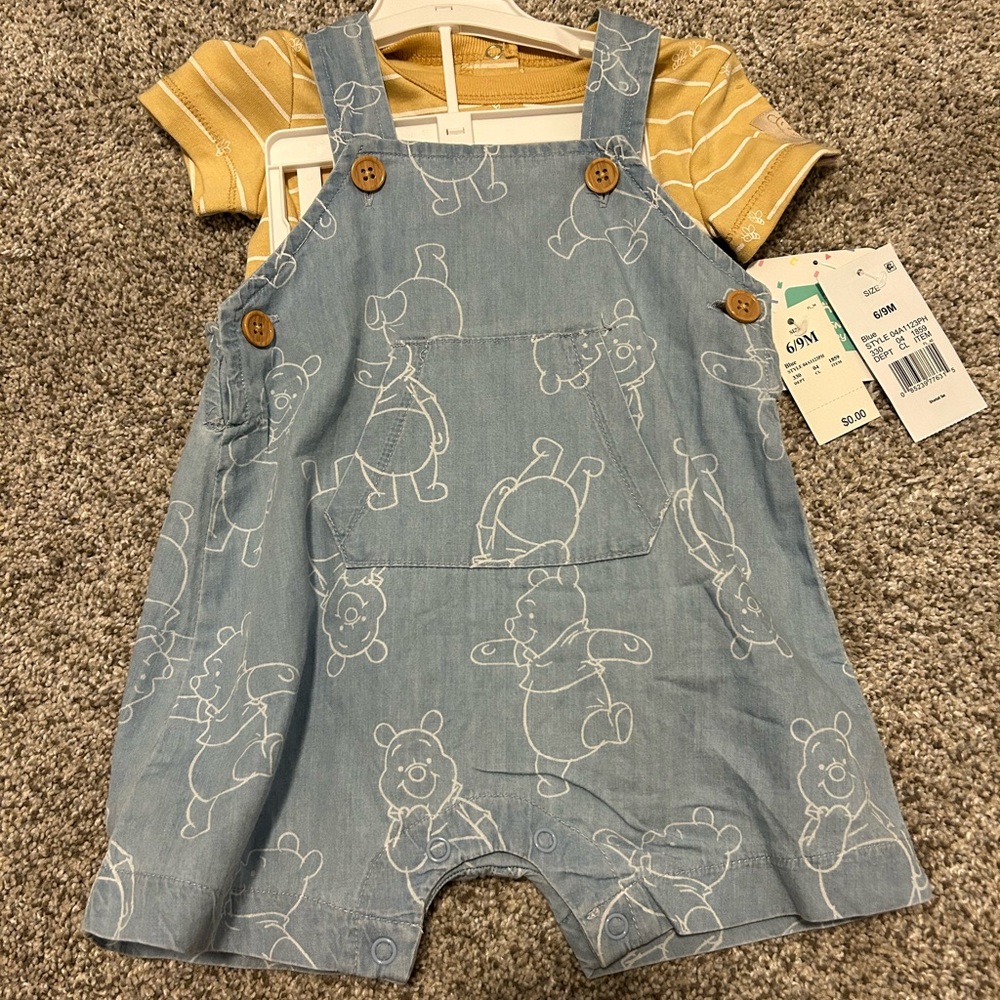 Disney Winnie the Pooh Sketch Overalls